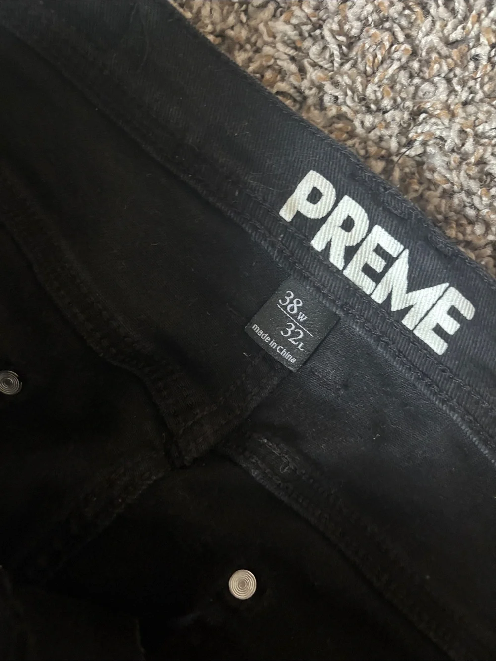 Preme Black Distressed Men’s Jeans